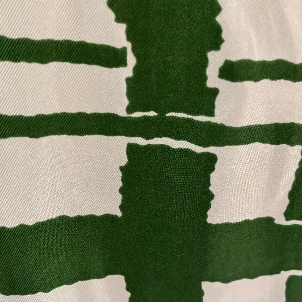 Anthropologie Maeve Broken Blocks 100%‎ Silk Dress- Green, Cream, Navy Sz 4- EUC - Picture 5 of 11